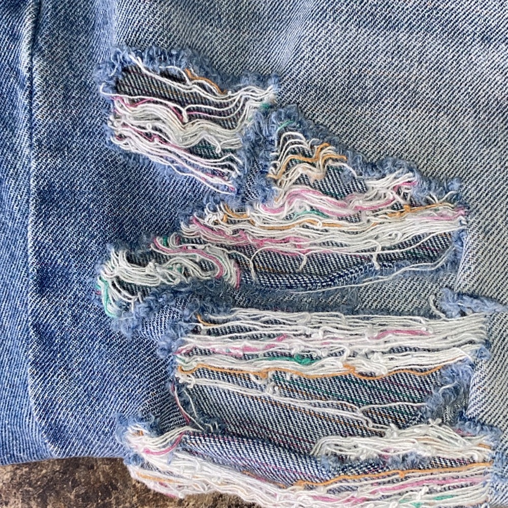 Kancan Distressed Skinny Jeans Raw Hem High Rise 100% Cotton Sz 30 - Picture 7 of 15